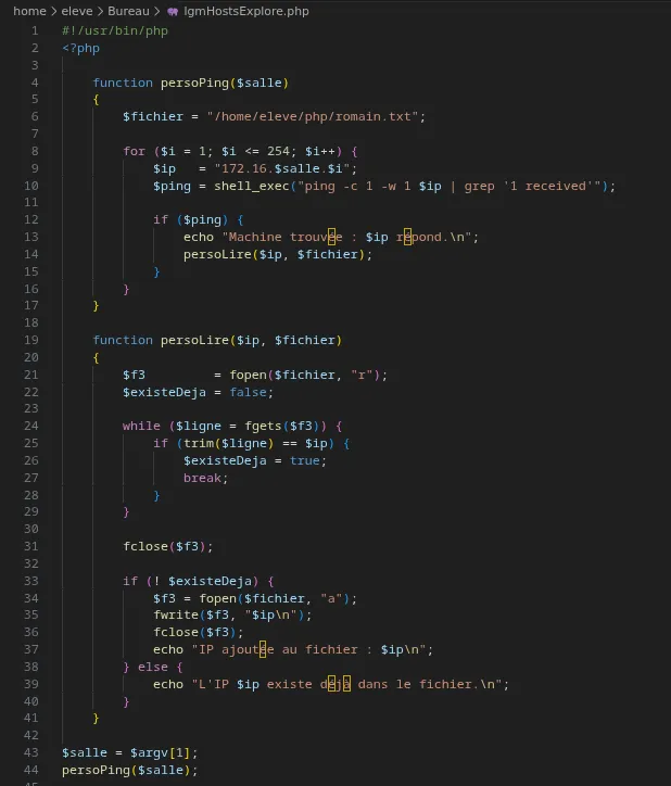 Code lgmHostsExplore